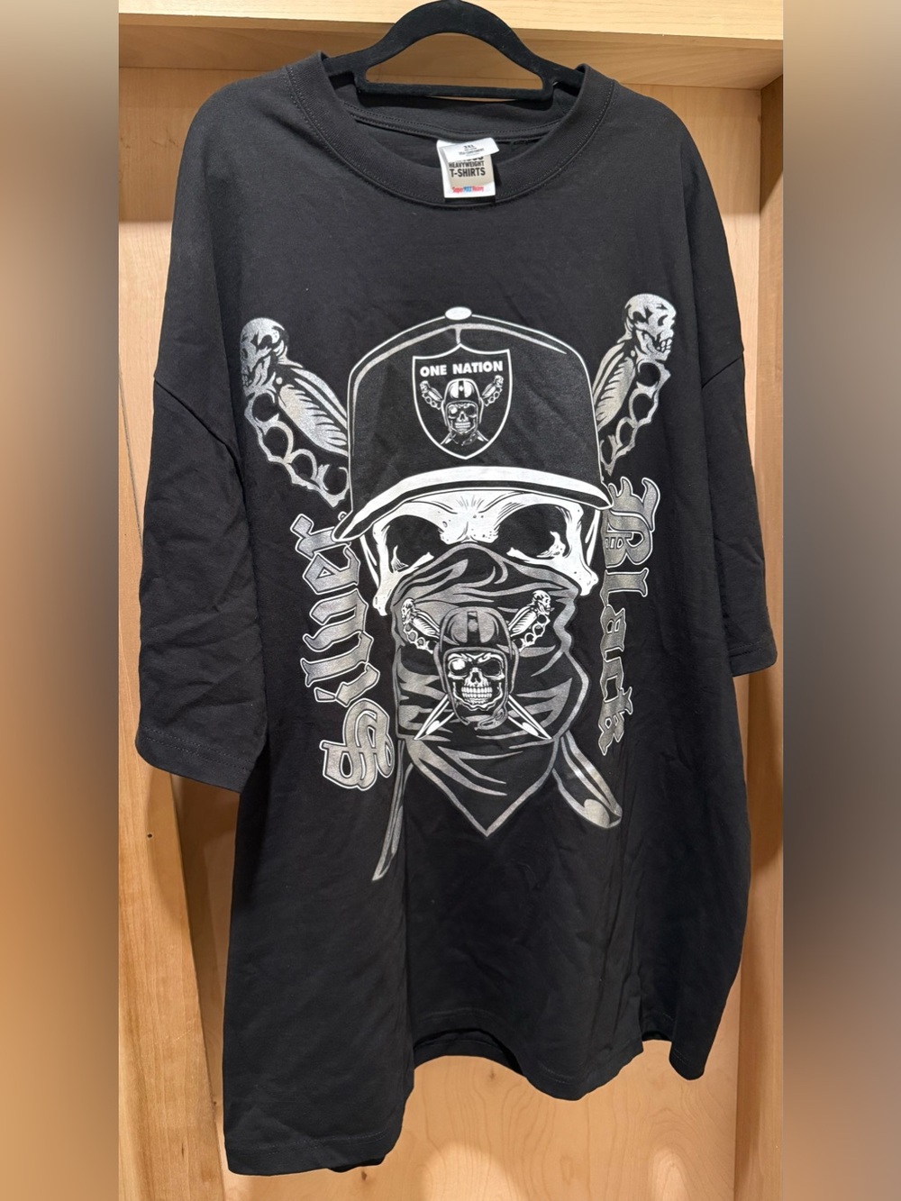 Shaka Wear 3XL One Nation Raider Theme Black Tee - Men